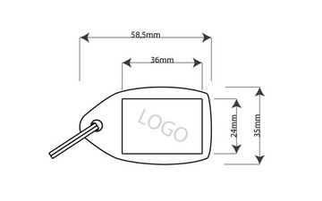 Рекламный брелок KEYRING акриловый с логотипом 50 шт.