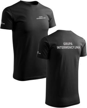 GRUPA INTERWENCYJNA T-SHIRT ODBLASKOWY 4x NADRUK