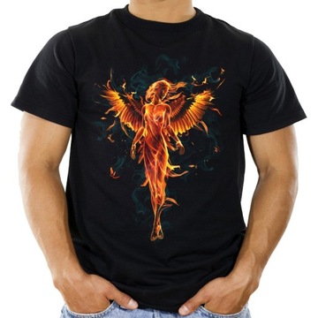 Koszulka z aniołem płonącą nirvana t-shirt -M- HQ