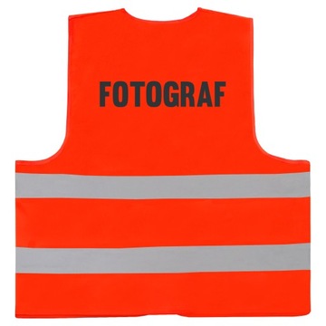 Wytrzymała kamizelka ostrzegawcza koszulka odblaskowa nadruk FOTOGRAF - 3XL