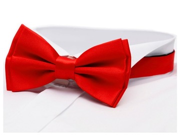 Галстук-бабочка + BOX Мужской галстук-бабочка для костюма Гладкий красный GREG mu23