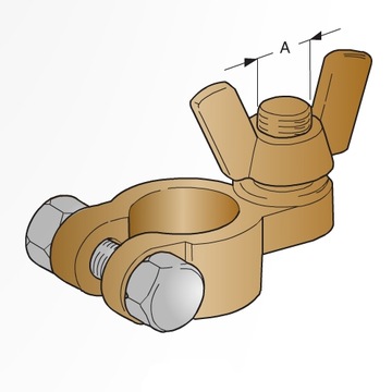 Латунная клемма аккумулятора минус MTA