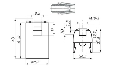 НАСАДКА ПЛАСТИКОВЫЙ ДЕРЖАТЕЛЬ EDISON NIPPER E14