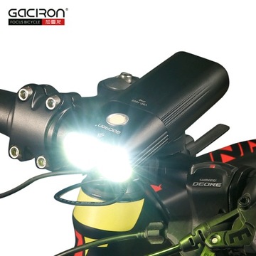 Велосипедный фонарь GACIRON V9D-1600 2x Cree XML-2 USB