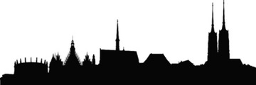 Dekoracja naklejka MIASTO Wrocław na ścianę do pokoju dziecka 210 cm