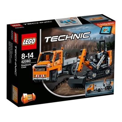 Lego Technic 42060 Ekipa robót drogowych drogówka koparka