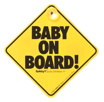 Znaczek informacyjny na przyssawkę Dziecko w samochodzie Baby On Board