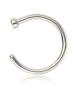 Kolczyk kółko hoop do nosa tragus stalowe otwarte 0.8/8mm