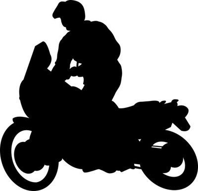 Naklejka połysk motocyklista MOTOR ENDURO 15X14,5
