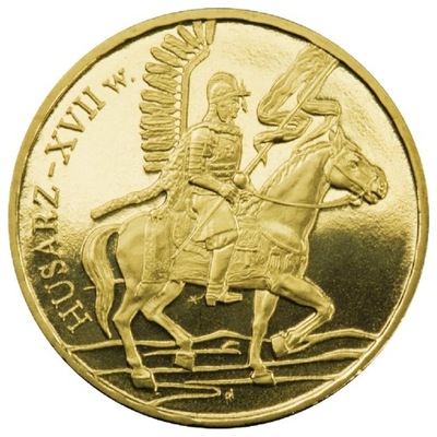 Moneta 2 zł Husarz XVII wiek