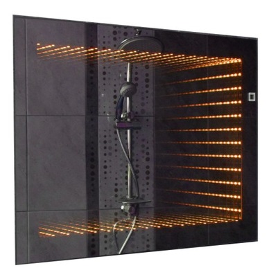 Lustro łazienkowe LED 3D Głębia Pilot 40 x 40