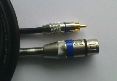 SHELLER kabel 1 RCA (czincz) / XLR żeński 0.5m