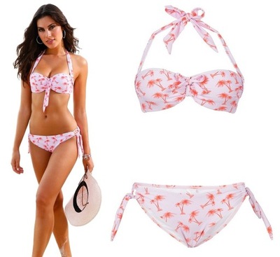 usztywniane jasne BIKINI STRÓJ kąpielowy 42 80 C