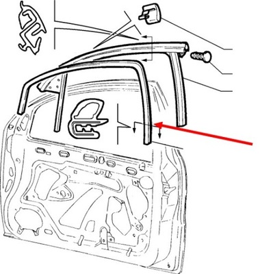 GASKET GLASS DOOR FIAT BRAVA 95-1998 FRONT - milautoparts-fr.ukrlive.com