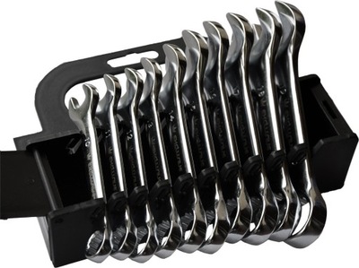 KLUCZE PŁASKO OCZKOWE PŁASKIE KRÓTKIE 10-19MM 10sz