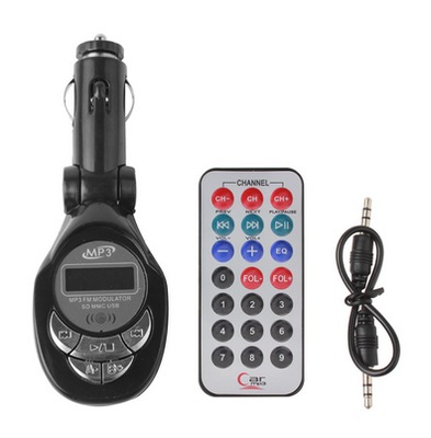 TRANSMITER FM mp3 MMC SD USB wtyk zapalniczki(2331