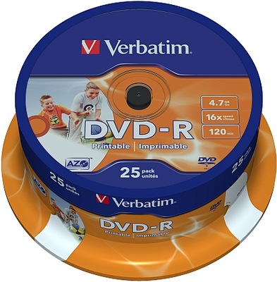 Verbatim DVD-R x16 PHOTO PRINTABLE C-25 W-wa