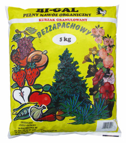 BI-GAL 5KG OBORNIK KURZY NAWÓZ GRANULOWANY kurzęcy naturalny Organiczny