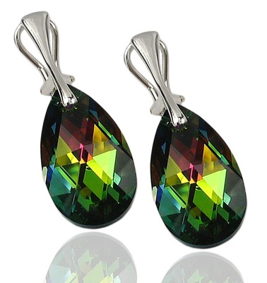 SWAROVSKI-KLIPSY SREBRNE-KRYSZTAŁY VITRAIL MEDIUM
