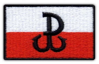Naszywka - Flaga Polski - POLSKA WALCZĄCA - RZEP