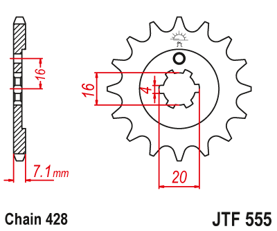 PIGNON AVANT JT 15 DE DENTS 428 KX 65 - milautoparts-fr.ukrlive.com