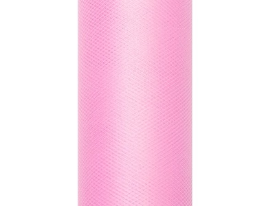Tiul dekoracyjny 15cm rolka 9m różowy tiu15-081