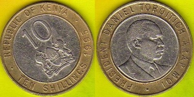 KENIA 10 Shilling 1995 r.
