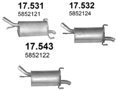 SILENCER END OPEL CORSA C 1.0 1.2 1.7TD - milautoparts-fr.ukrlive.com