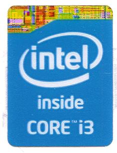 Naklejka Intel CORE i3 Oryginalna. (lp.37)