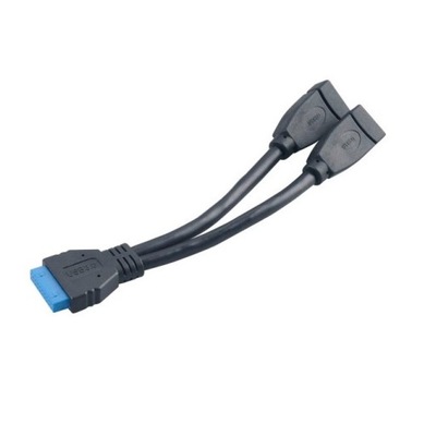 Kabel z wewnętrznego USB 3.0 19pin na 2x USB 3.0