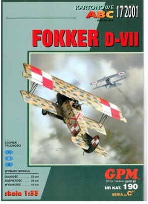 GPM nr 190 Samolot Fokker D-VII
