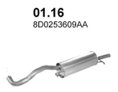 SILENCER END AUDI A4 1.6 1994 - 2001 - milautoparts-fr.ukrlive.com