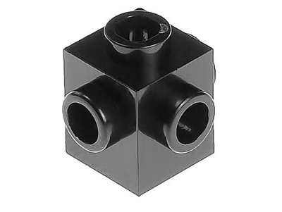 LEGO Klocek z wypustkami 1x1 4733 czarny - 2 szt.