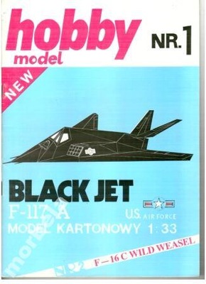 Hobby Model 1 Samolot F-117 A BLACK JET