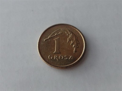 [3383] Polska 1 grosz 1992 r. st. 1-/2+
