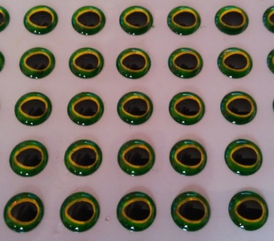 OCZY 3D wobler ogonek 5 mm USA 100-szt GREEN-GOLD
