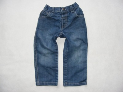 MATALAN cienkie jeansy z regulacją pasa 92 cm