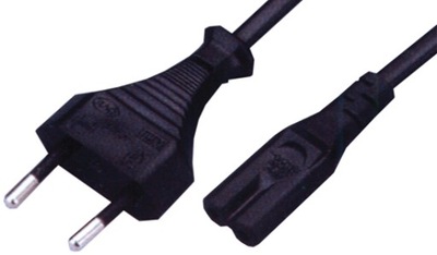 Kabel zasilający laptop Euro 2pin ósemka C8 1,8m