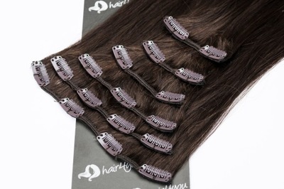 WŁOSY NATURALNE CLIP IN dopinki treski 40cm 6t 65g doczepiane