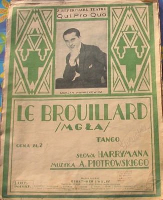 [NUTY]LE BROUILLARD .MGŁA . TANGO .1926