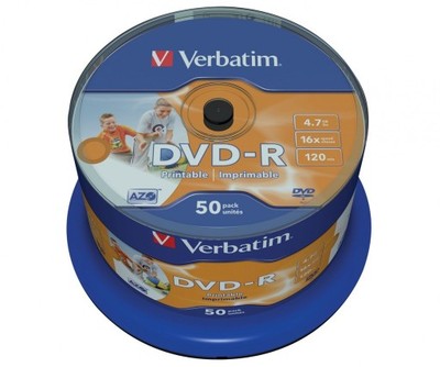 Verbatim DVD-R do nadruku bez logo NO ID 50 szt