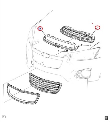 Nowa решітка радіатора решітка радіатора хром комплект chevrolet trax фото №1