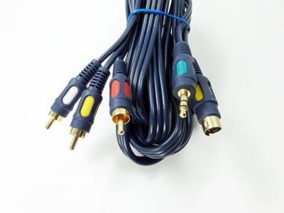 VITALCO kabel jack 3,5 / 2 rca 2,5m + svhs/rca