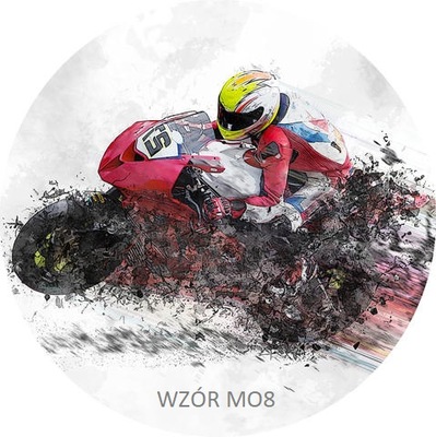 BARDZO GRUBY OPŁATEK NA TORT MOTOR MOTOCYKL 20 CM