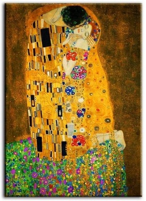 OBRAZ Gustav Klimt Pocałunek 60x90 cm na płótnie