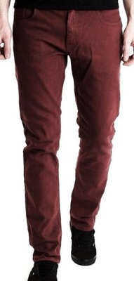 ADIDAS Slim Fit spodnie jeans bordowe nowe - 30_34