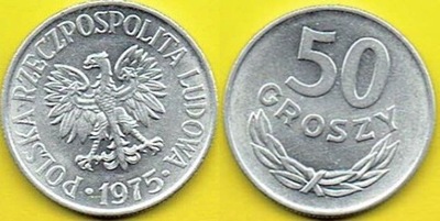 POLSKA 50 groszy 1975 r. - 2