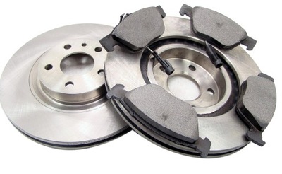 Тормозные диски x2 + тормозные колодки перед alfa romeo 147 156 doblo фото №1