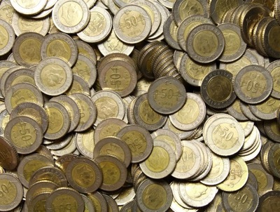 Turcja - Monety 50 Kurus 2009-2022 - zestaw 100 sztuk monet - BIMETAL