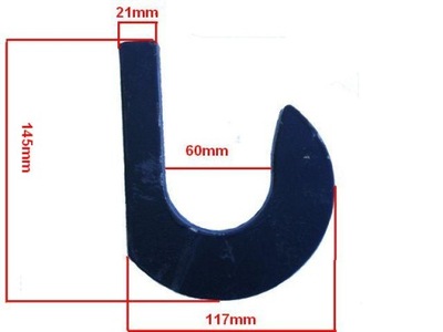 TOW BAR HOOK EAR LYZKI LADOWACZA CHWYTAK TUR 60MM - milautoparts-fr.ukrlive.com